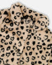Printed Fake Fur Long Coat Black And Beige Leopard - H20Q53_000