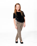 Short Sleeve Stretch Velour Top Black - H20Q71_999