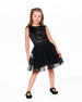 Sleeveless Bi-Material Velour And Mesh Dress Black - H20Q85_999