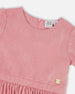 Short Sleeve Dress With Pleated Skirt Dusty Pink - H20Q90_622