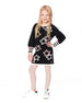 Long Sleeve Knit Dress Black With Stars - H20QT94_999