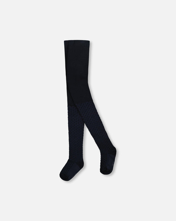 Knit Tights Navy Blue - H20QT_481