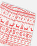 Organic Cotton Two-Piece Pajamas Red And White Fairisle - H20R10_089
