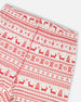 Adult Men Organic Cotton Two-Piece Pajama Set Red And White Fairisle - H20R13_089