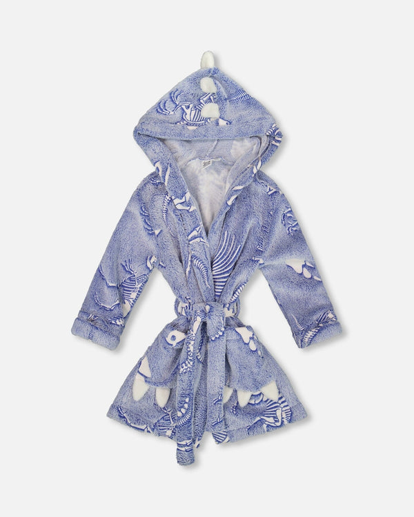 Plush Glow In The Dark Robe Blue And White - H20R92_000