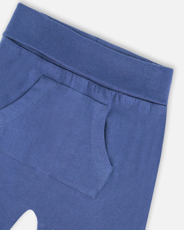 Organic Cotton Jersey Two-Piece Top And Pant Set Blue - H20S10_480