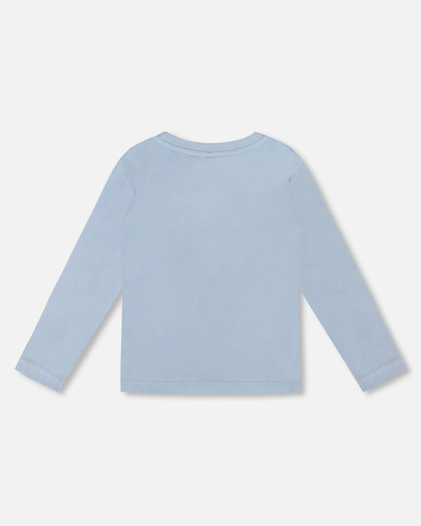 Organic Cotton Long Sleeve T-Shirt Light Blue - H20S65_972