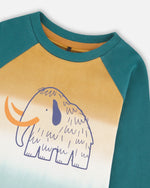 Organic Cotton Jersey Raglan Sleeve T-Shirt Forest Green - H20S67_548