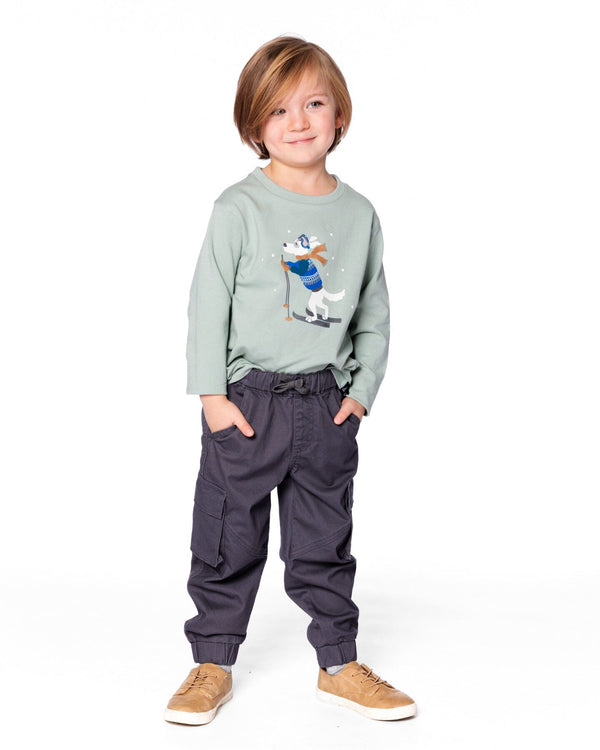 Long Sleeve Organic Cotton Jersey Tee Jade Green - H20T65_325