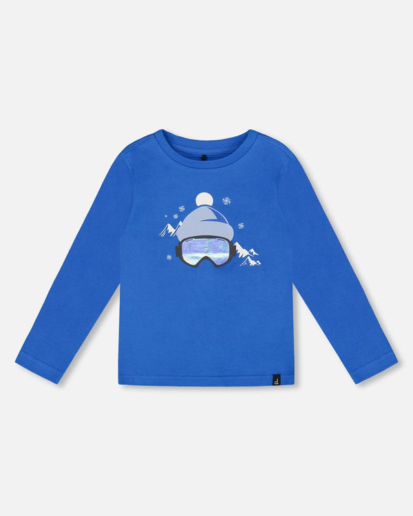 Long Sleeve Organic Cotton Jersey Tee Blue - H20T65_920