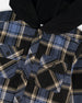 Long Sleeve Hooded Flannel Shirt Blue And Black - H20U14_000