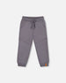Fleece Sweatpants With Pockets Dark Gray - H20U21_913