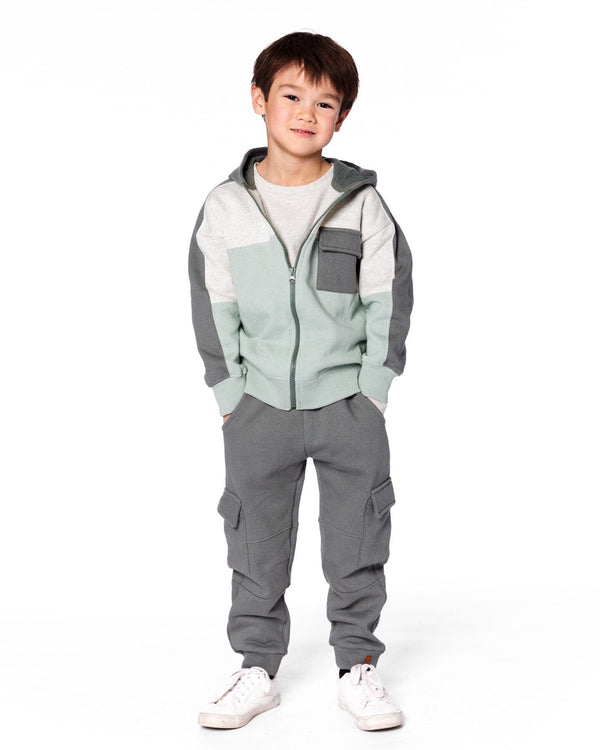 Fleece Sweatpants With Pockets Dark Gray - H20U21_913