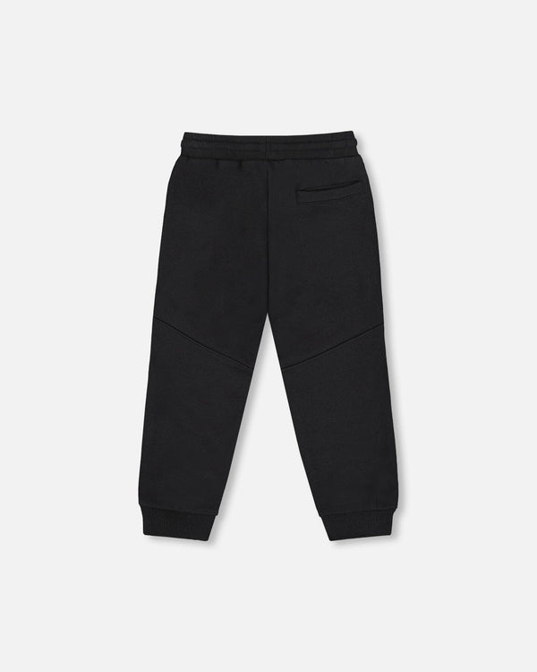 Fleece Sweatpants With Pockets Black - H20U21_999