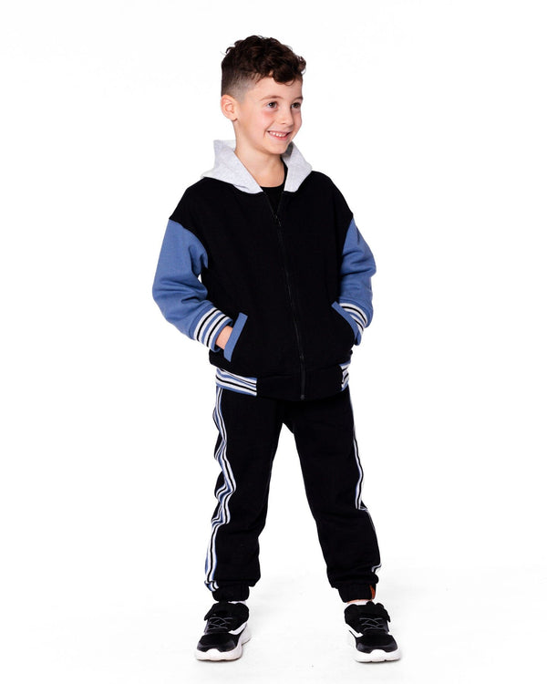 Full Zip Hooded Fleece Jacket Black - H20U30_999