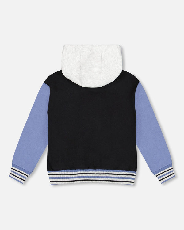 Full Zip Hooded Fleece Jacket Black - H20U30_999