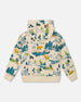 Printed Hooded Fleece Sweatshirt Beige - H20U35_166