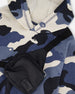 Hooded Fleece Sweatshirt With Crossbody Bag Blue Camouflage - H20U41_092