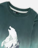 Long Sleeve Organic Cotton Gradient Jersey Tee Bottle Green - H20U72_292