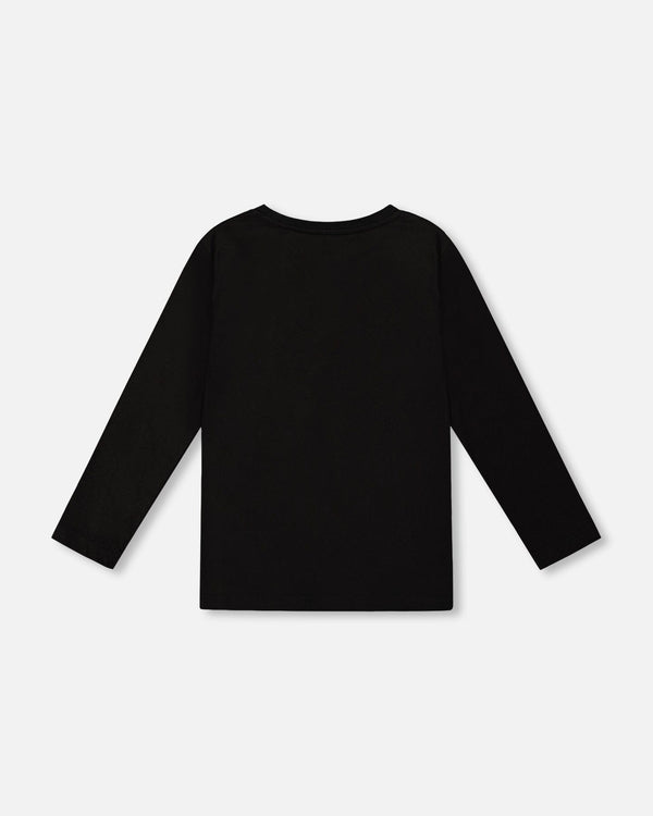 Long Sleeve Jersey Tee Shirt With Dinosaur - H20U73_998