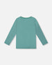 Long Sleeve Cotton Jersey Tee Shirt Sage Green - H20U74_930