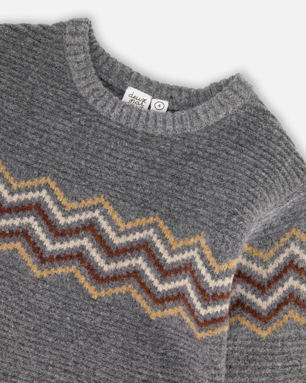 Knit Sweater Dark Heather Gray - H20UT76_196