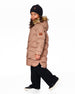 Long Wavy Quilt Puffy Winter Coat Chanterelle - H20W59_182