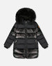 Long Metallic Puffy Coat Black - H20W60_999