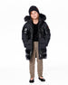 Long Metallic Puffy Coat Black - H20W60_999