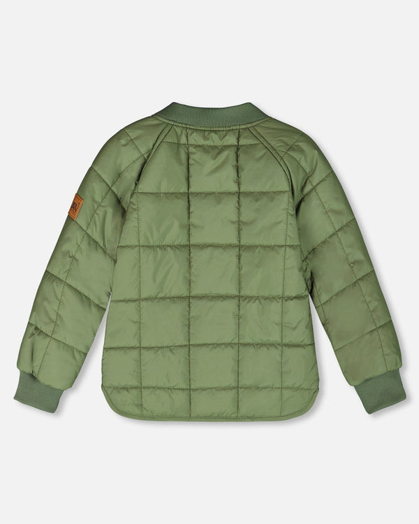 Quilted Mid-Season Jacket Khaki - H20W61_309