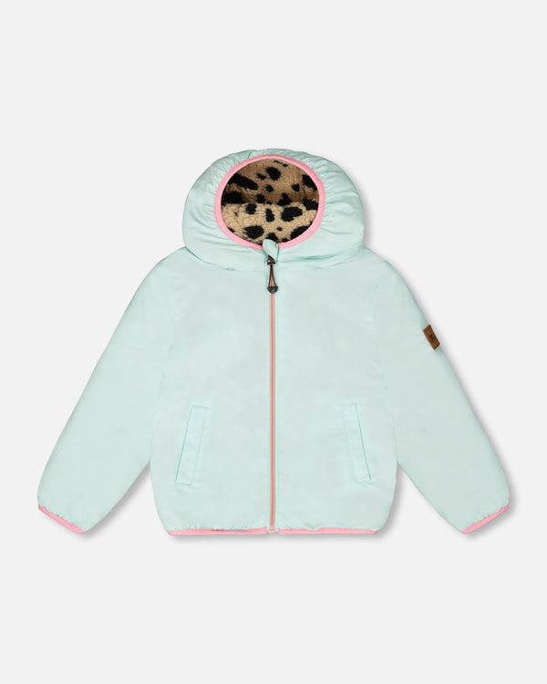 Reversible Mid-Season Sherpa Jacket Leopard - H20W65_296