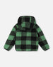 Reversible Mid-Season Sherpa Jacket Teal Plaid Outerwear Deux par Deux