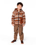 Reversible Mid-Season Sherpa Jacket Brown Aztec Pattern - H20W65_948