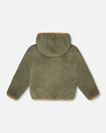 Reversible Mid-Season Sherpa Jacket Khaki - H20W65_999