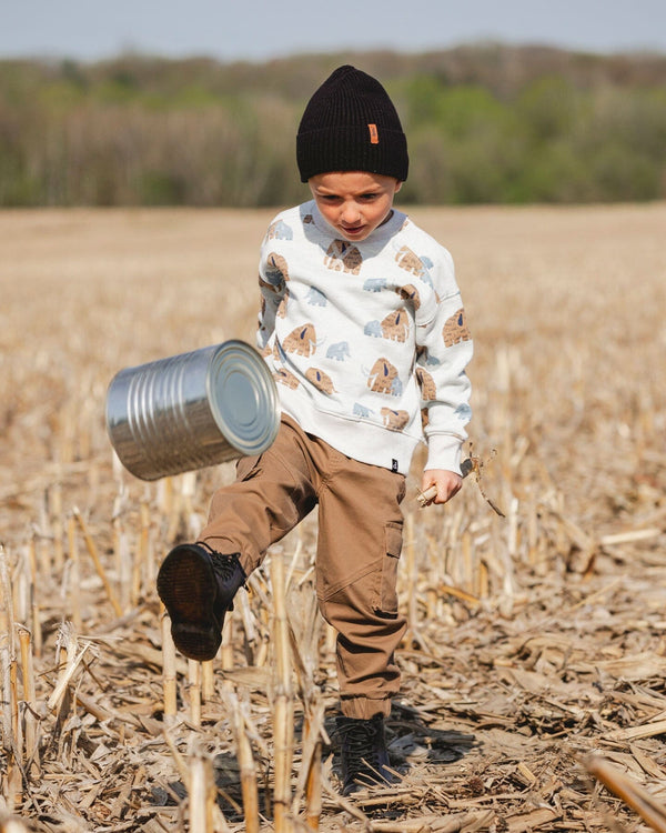 Twill Jogger Cargo Pants In Taupe - H20YB20_919