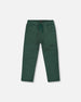 Twill Jogger Pants With Patch Pockets Forest Green - H20YB21_308
