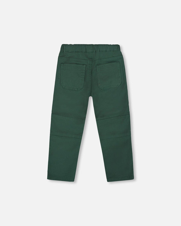 Twill Jogger Pants With Patch Pockets Forest Green - H20YB21_308