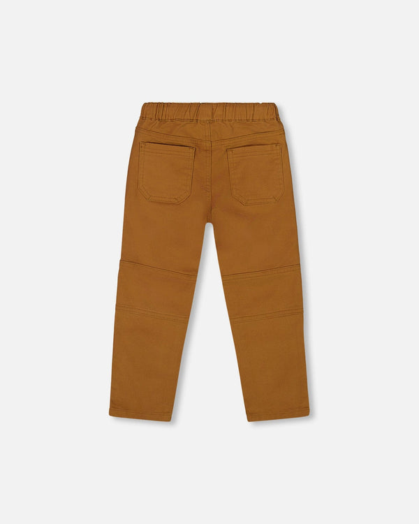 Twill Jogger Pants With Patch Pockets Brown - H20YB21_973