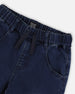 French Terry Jogger Pants Dark Blue Denim - H20YB24_123