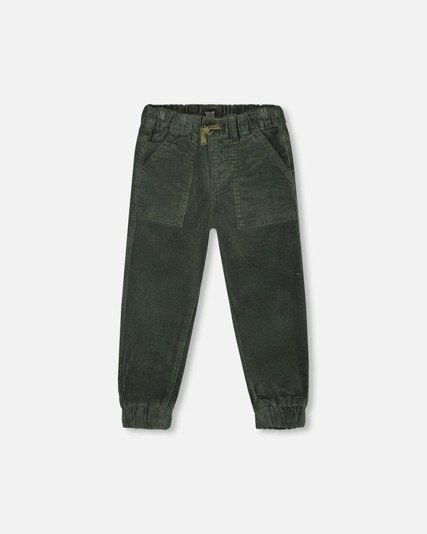 Stretch Corduroy Jogger Pants Forest Green - H20YB26_930