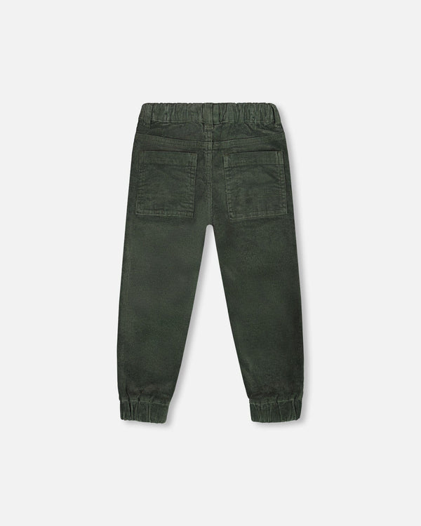 Stretch Corduroy Jogger Pants Forest Green - H20YB26_930