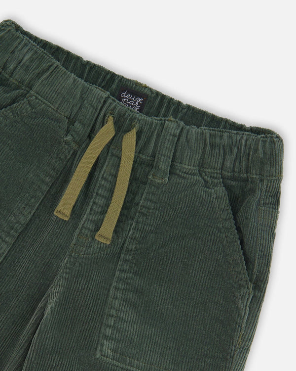 Stretch Corduroy Jogger Pants Forest Green - H20YB26_930