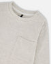 Organic Cotton Jersey Pocket T-Shirt Heather Beige Gray - H20YB70_193