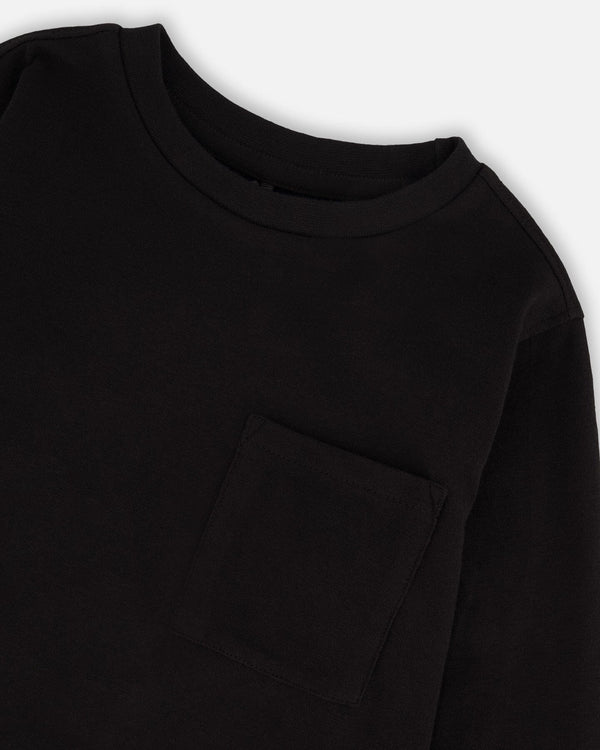 Organic Cotton Jersey Pocket T-Shirt Black - H20YB70_999