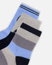 3-Pack Knit Socks Navy Blue - H20YBS_481
