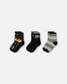 3-Pack Knit Socks Black - H20YBS_999