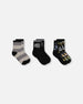 3-Pack Knit Socks Black - H20YBS_999