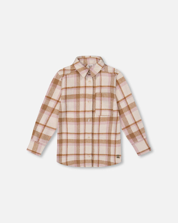 Plaid Overshirt Off-White, Beige And Pink - H20YG15_000