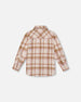Plaid Overshirt Off-White, Beige And Pink - H20YG15_000