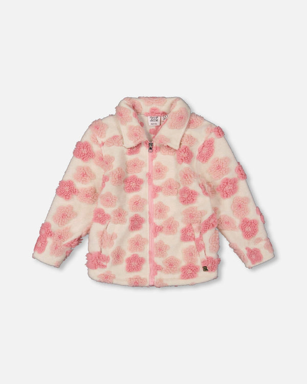 Sherpa Overshirt Off-White And Pink - H20YG16_000